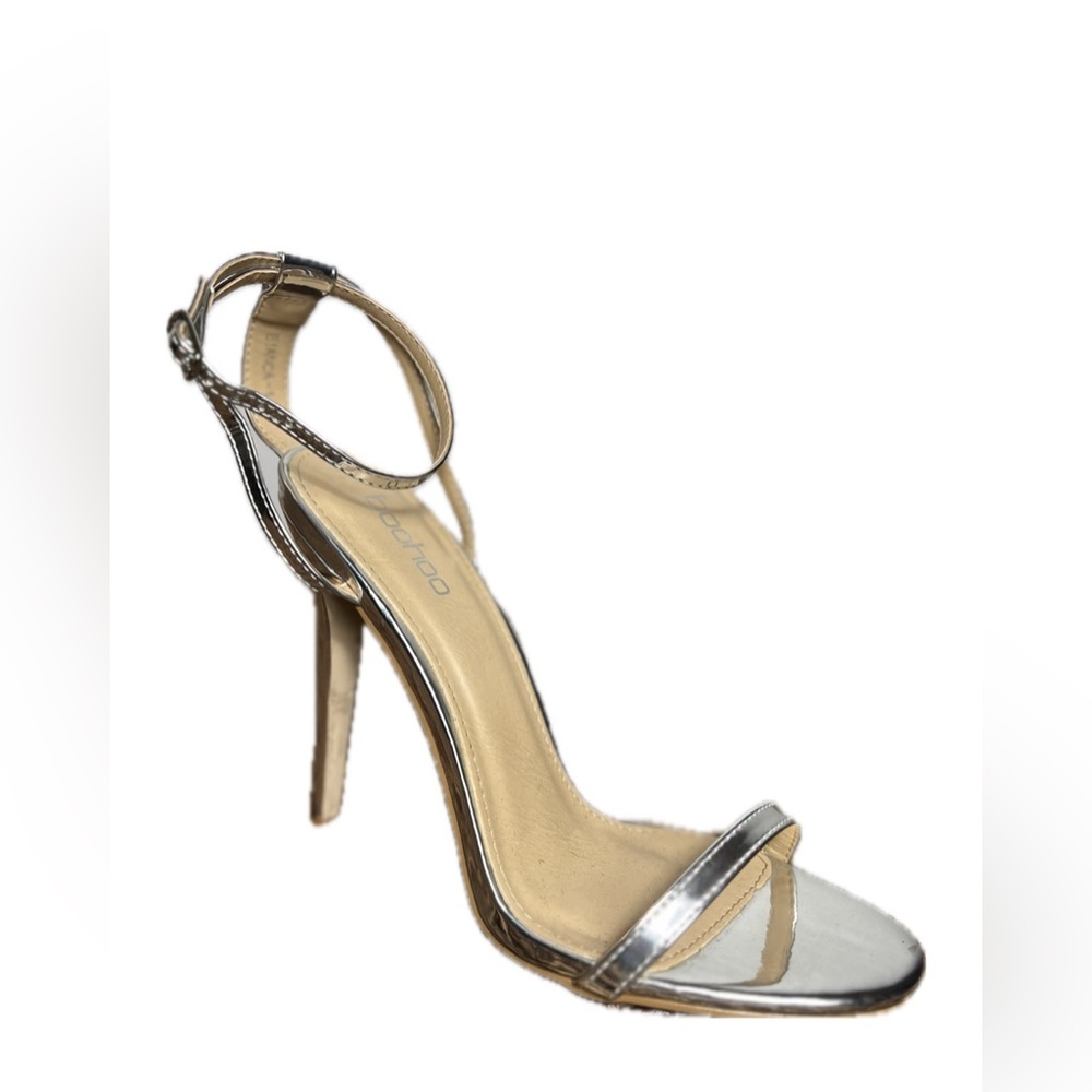 Boohoo Silver Strappy Heels 7